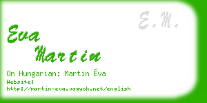 eva martin business card